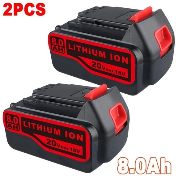 2Pack Lithium LB2X4020 8.0Ah 20V MAX Replacement for B and D20V Battery LBXR20 LBXR20-OPE LB20 LBX20 LBX4020 LB2X4020-OPE