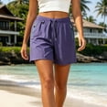 thumbnail image 3 of BLVB Shorts Cargo de Randonnée pour Femmes, Voyage, Sport, Golf, Légers, Été, Course, Gym, Shorts pour Femmes avec Poches à Glissière, 3 of 5