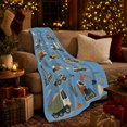 thumbnail image 3 of Construction Vehicle Playful Cartoon Pattern, Festive Holiday Scene, Warm Flannel Blanket for Living Room and Family Room, Art Lovers Housewarming Gift, Festive Home Decor, 3 of 9