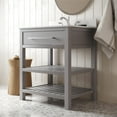 thumbnail image 2 of DHP Camden 30" Bathroom Vanity, Gray with Silver Towel Rack, 2 of 9