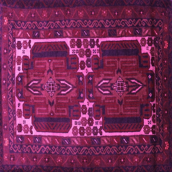 Ahgly Company Indoor Square Persian Pink Traditional Area Rugs, 6' Square