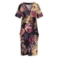 thumbnail image 3 of Vestido de 3 bolsos para mujer con flores barrocas antiguas y exuberantes en medio del jardín botánico nocturno., 3 of 6
