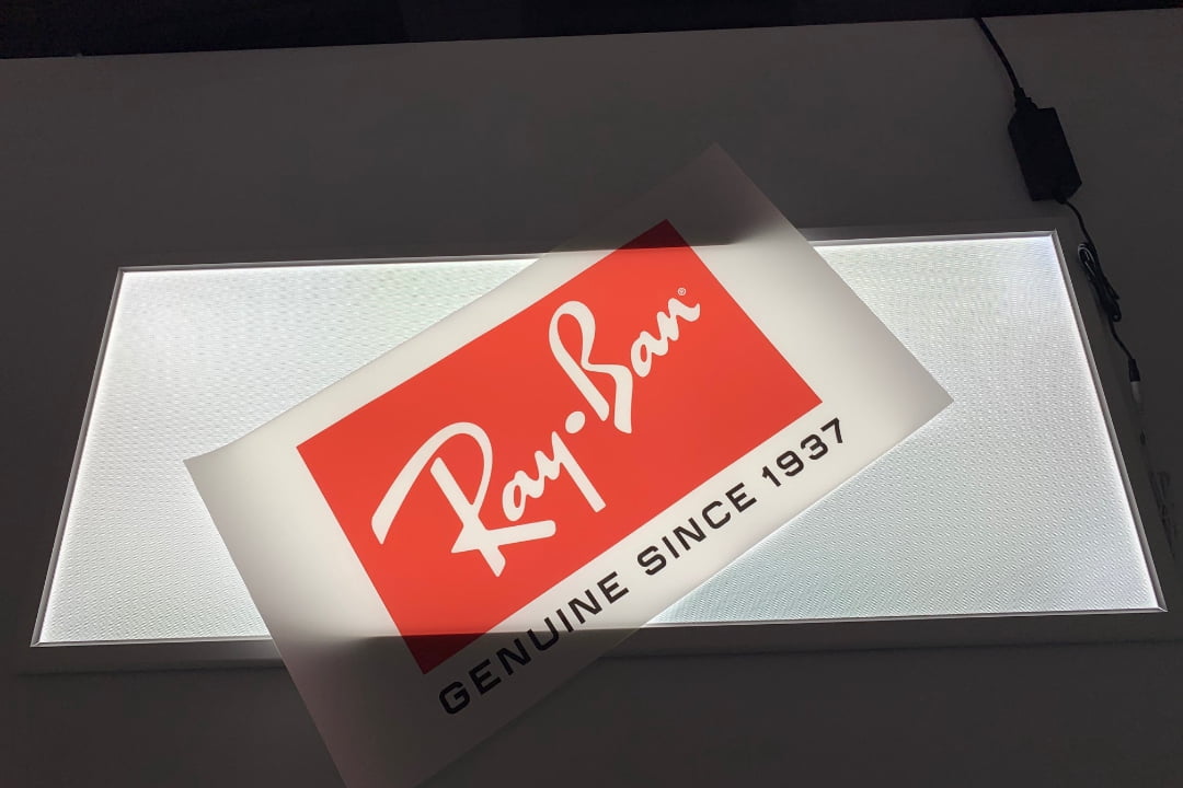LED Light Box with Snap Frame in White – Size:  35.5  x 19.7 inches – Commercial Grade