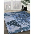 thumbnail image 3 of Ahgly Company Machine Washable Indoor Rectangle Industrial Modern Columbia Blue Area Rugs, 5' x 7', 3 of 7