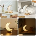 thumbnail image 5 of Lewondr Crescent Moon Table Lamp with 3 Colors, Rechargeable Night Light with USB Port, Ramadan Moon Light Bedside Lamp Touch Lamp for Nightstand Desk Bedroom Living Room Home Decor, 5 of 8
