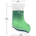 thumbnail image 2 of Coolnut Green Christmas Pattern Christmas Stockings, Personalized Large Christmas Stocking, Cute Snowflake Stockings 18" Xmas Stocking for Xmas Decorations Xmas Gifts, 2 of 7
