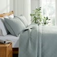 thumbnail image 2 of Peace Nest 3-Piece Reversible Pattern Quilted Coverlet Set, Light Gray, King, 2 of 6