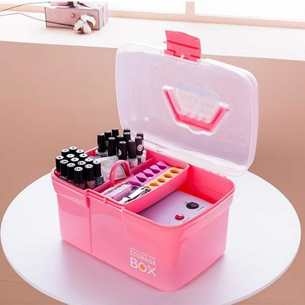 All-purpose Storage Box Removable Tray Portable Art Craft Tool Boxes