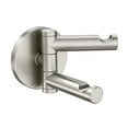 thumbnail image 1 of Moen Yb0402Bn Align Modern Double Swivel Robe Hook, Brushed Nickel, 1 of 3