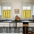 thumbnail image 4 of Kitchen Curtains 24 Inch Short - 3 Panel Set with Cute Bumble Bee and Honeycomb Print, Rod Pocket Window Curtain, 100% Polyester for Bee Lovers, Farmhouse, Kitchen, Living Room, Easy Wash, 4 of 6