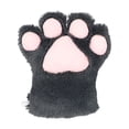 thumbnail image 3 of Fgnfyis 1PC Winter Gloves for Women Women Winter Cat Fingerless Cosplay Performance Convertible Mittens Plush Warm Dark Gray, 3 of 3
