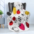 thumbnail image 4 of Food Soft Flannel Fleece Throw Blanket, Sketched Tomatoes Organic Vegetables in Vivid Colors Fresh and Juicy Food Concept, Cozy Plush for Indoor and Outdoor Use, 50" x 70", Multicolor, by Ambesonne, 4 of 5