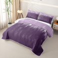 thumbnail image 3 of Erosebridal Oil Printing Brush Stroke Bed Spread Queen for Boys Girls, Purple Abstract Texture Queen Coverlet Set, 3 Pieces, 3 of 7