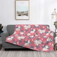 thumbnail image 2 of Disketp Rose Flowers Flannel Blankets - Thick and Warm Blanket for Winter, Soft Fuzzy Plush King Blanket for All Seasons40"x30", 2 of 6