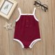 thumbnail image 2 of Gibobby Mameluco para niño Recién Nacido bebé niños niñas sólido mono ropa trajes(Vino, 18-24 Meses), 2 of 4