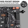 thumbnail image 3 of Vintage Kitchen Food Cooking Chef Tier Cafe Curtains for Bathroom Living RV Rod Pocket Window Drapes 36 Inch 2 Panels Set 28"x36" 2 Panels Window Treatment Tiers, 3 of 4