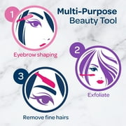 Schick Hydro Silk Touch-up Multipurpose Exfoliating Face Razor and Eyebrow Shaper with Precision Cover, 9 Ct
