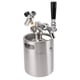 thumbnail image 2 of Mini Stainless Steel Wine Barrel Keg Kit 2L Mini Keg Growler with Beer Beverage Dispenser 60PSI Pressure Gauge, 2 of 5