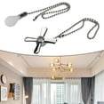 thumbnail image 2 of MYG Ceiling Fan Pull Chain Ornaments Extension Chains with Decorative Light Bulb and Fan Cord 12 Inches Fan Pull Chain Set For Ceiling Light Lamp Fan Chain Silver(Copper), 2 of 10