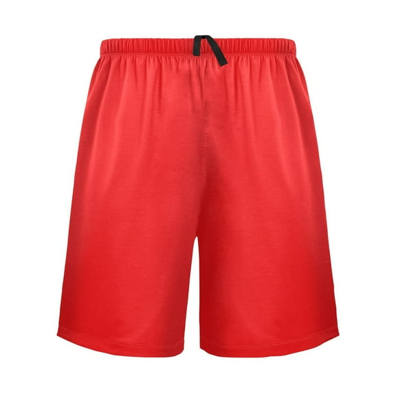 joogoo Mens Swim Trunks Red Beach Shorts Drawstring Elastic Waist Swimwear Bathing Suits L