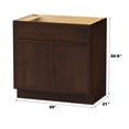 thumbnail image 4 of Vanity Art 33" W Birch Plywood Freestanding Single Base Storage Cabinet with Soft Close Doors, 4 of 9