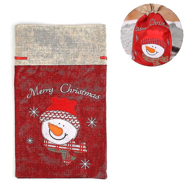 Bolsa de regalo de Navidad, bolsa de yute