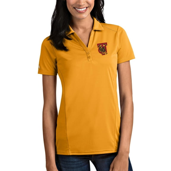 Women's Antigua Gold Tuskegee Golden Tigers Tribute Polo