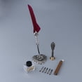 thumbnail image 2 of Juego de pluma estilográfica antigua con plumín de soporte Vino rojo, 2 of 9