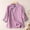 Purple, variant on Graphic Tees for Women T-Shirts Mandarin Collar Embroidered Loose Fit 3/4 Sleeve Shirt for Spring Summer Plus Size Women’s Top Purple 4XL