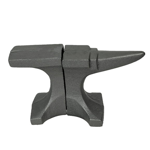 Zeckos Cast Iron Anvil Bookends Set of 2 with Smooth Flat Top - 8" L Book Holders