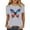 Gray, variant on Cavosen Red White and Blue Shirts for Women Petite Patriotic Short Sleeve Crew Neck Tops USA Star Striped Print T Shirts Lady XL Independence Day Casual Tops 4th of July Tunic Tees Patriotic Clothes