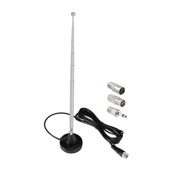 Eightwood Strong Magnetic Base FM Radio Antenna Telecopic for Home Stereo Receiver AV Audio Video Home Theater Tuner
