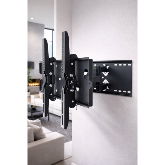 2xhome - Universal TV Wall Mount Tilt and Swivel Full Motion Articulating Dual Arm Extended Arm for 35" 40" 45" 50" 60" 65" 70" 75"