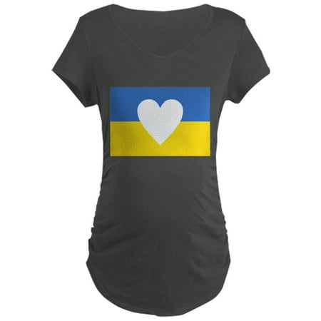 

CafePress - Ukraine Heart Maternity T Shirt - Maternity Dark T-Shirt