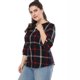 thumbnail image 3 of Blusa de mujer, cuello redondo, manga 3/4, camisa vintage suelta, tops Eccomum XL, 3 of 6