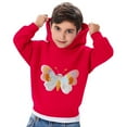 thumbnail image 3 of Toddler Boy Girl Cute Hoodies Solid Color Long Sleeve Hooded Sweatshirt Top Fall Winter Hoodie Clothes Sweatshirts Girl 2Y, 3 of 5