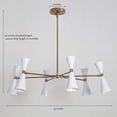 thumbnail image 5 of Italian Style Six-Arms Light Brass Sputnik Chandelier Light Fixture Raw Brass Ceiling Fixture, 5 of 7