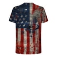thumbnail image 4 of yoeyez T-Shirts 4 Juillet Hommes, T-Shirts Manches Courtes Hommes 4 Juillet Drapeau Américain Mode Hawaïenne Col Rond T-Shirt Golf pour Hommes Multicolore,2TG, 4 of 5