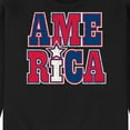 thumbnail image 3 of Instant Message - America Stacked - Men's Crew Neck Fleece Pullover, 3 of 6