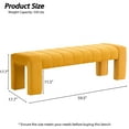 thumbnail image 2 of Velvet End of Bed Bench Upholstered Modern 59" Bedroom Bench for King Bed Bench Tufted Window Bench Comfy Long Ottoman for Living Room/Entry/Indoor, 2 of 8
