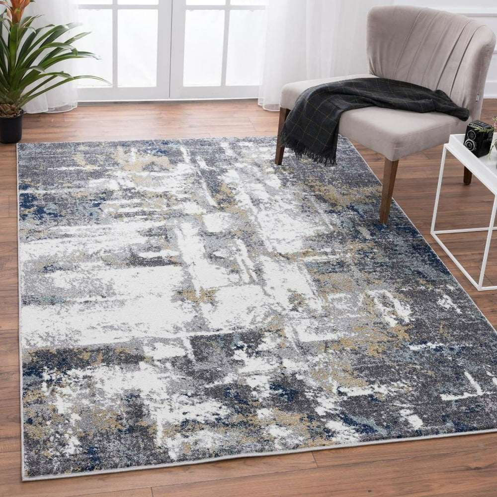 Luxe Weavers Hampstead Collection Grey 6x9 Abstract Area Rug Walmart