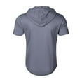 thumbnail image 5 of Men's Hooded T Shirt Short Sleeve Breathable Lightweight Summer Sports Hoodie with Pockets Drawstring Casual Sweatshirt Mens Summer Lightweight Pullover Tee Shirts, 5 of 5
