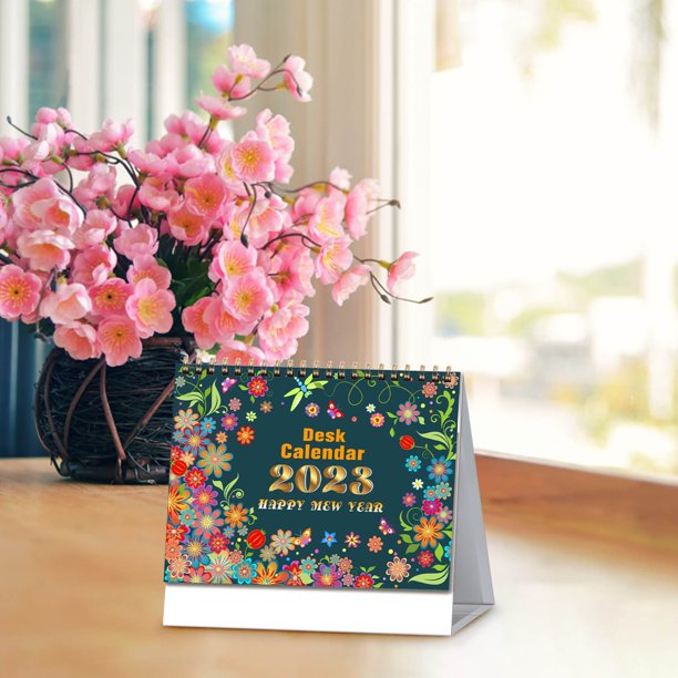 Xihbxyly Ofertas Diarias Calendario 2024 Bonito para Mesas de Oficina, Accesorios, Decoraciones de Mesa, Regalos, Calendario de Pie