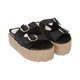 thumbnail image 1 of Sandalia De Plataforma Con Yute Para Mujer Negro Dos Evillas Platonia PIA-04-NEGRO, 1 of 5