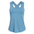 thumbnail image 5 of NMMUED Workout Tops for Women Open Back Tank Tops Athletic Yoga Shirts Layered Criss Cross Back Loose Fit Flowy Sleeveless Gym Clothes Fitness Running Activewear Dark Blue L, 5 of 6