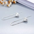 thumbnail image 6 of Ashosteey Pearl Ear Wires Openable Pearl Wire Geometric Scallop Earrings, 6 of 9