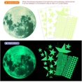 thumbnail image 2 of 454 piezas de pegatinas de pared de estrellas y luna que brillan en la oscuridad, decoraciones para el dormitorio, decoración del dormitorio de la sala de juegos de los niños y bebés, calcomanías de, 2 of 5