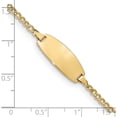 thumbnail image 3 of 14K Yellow Gold Semi-Solid Oval Curb Id Bracelet (6 X 8.5) Made In United States dcid144-6, 3 of 5