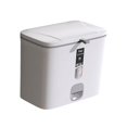 thumbnail image 1 of Bote de basura Puerta de gabinete de cocina con tapa, Puerta duradera Colgante Montado en la pared Cesto de basura Cubo de basura para encimera debajo Blanco 7L Gloria basurero colgante, 1 of 9