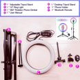 12" Ring Light with Stand, 10 Colors RGB LED Ring Light with Two Tripod